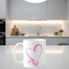 Mrs. Pink Heart Mug Kaffeetasse