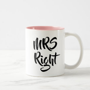 Mrs Right Spaß Zweifarbige Tasse