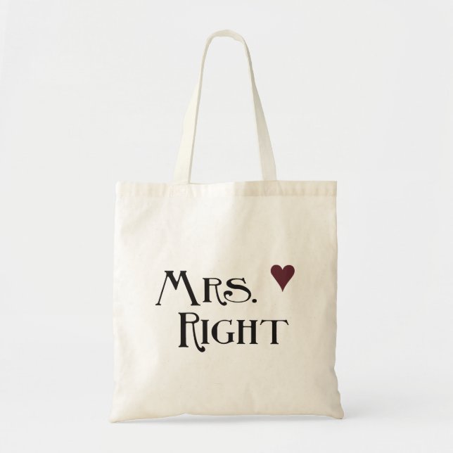 Mrs. Right Tragetasche (Vorne)