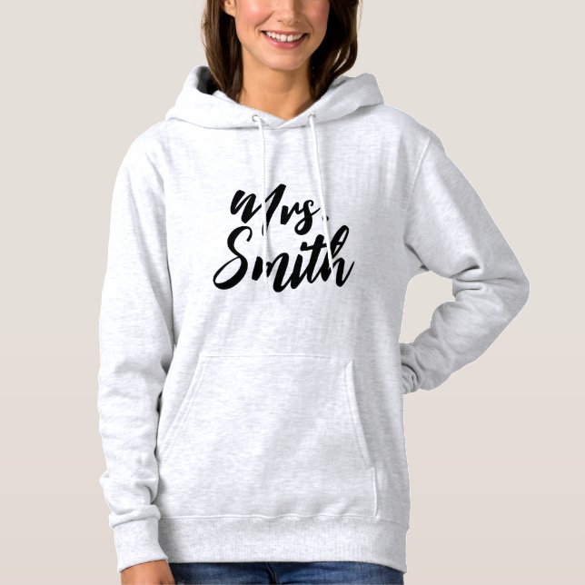 Mrs. Sweatshirt, Elegant Couple Personalisiert Hoodie (Vorderseite)
