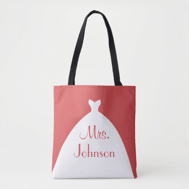 Mrs. Wedding Gown Red and White Tasche (Vorderseite)