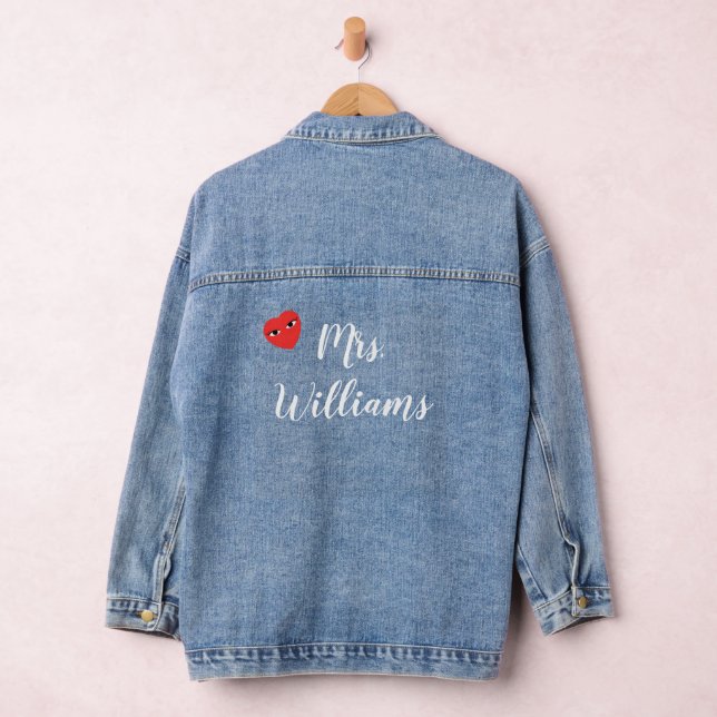 Mrs. with Heart Denim Jacket Jeansjacke (Hangar)
