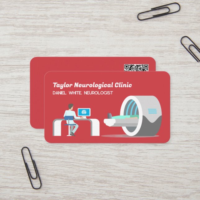 🧲 🩺 MRT С T QR VISITENKARTE (Vorderseite/Rückseite Beispiel)