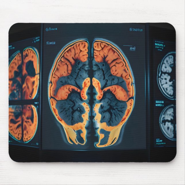 MRT-Gehirnscan Mousepad (Vorne)