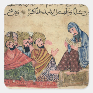 MS Ahmed III 3206 Der Philosoph Quadratischer Aufkleber