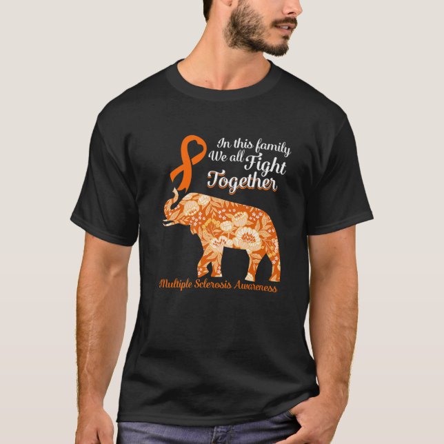 MS Awareness Family Bekämpft Multiple Sklerose Flo T-Shirt (Vorderseite)