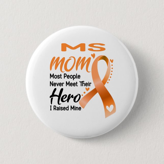 MS Awareness Montag Ribbon Geschenke Button (Vorderseite)