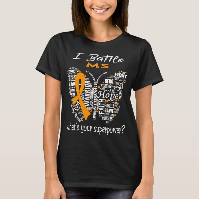 MS Awareness Montag Ribbon Geschenke T-Shirt (Vorderseite)