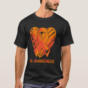 MS Awareness Orange Ribbon Herz Symbol Ribbon Hear T-Shirt