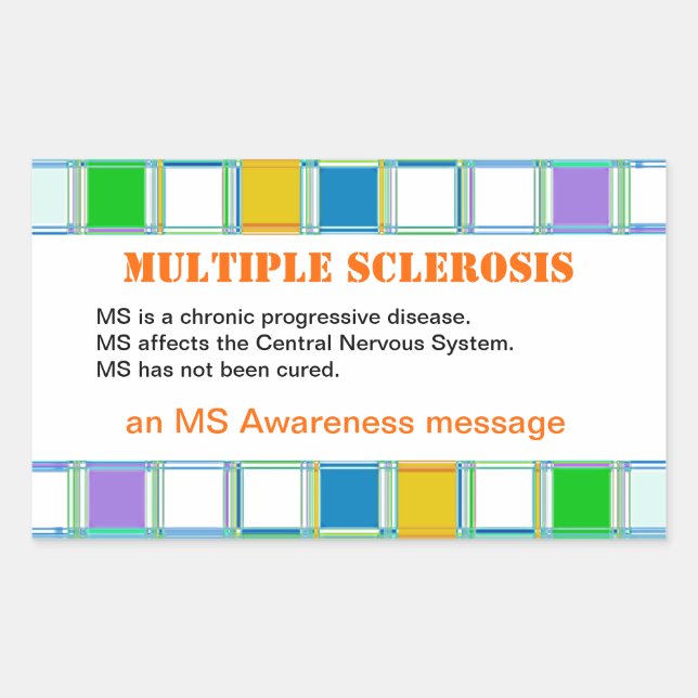 MS Awareness Stickers for Multiple Sklerose (Vorderseite)