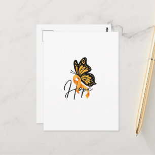MS-Bewusstseins-T-Shirt – Band und Schmetterling H Postkarte
