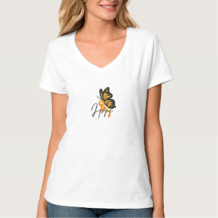 MS-Bewusstseins-T-Shirt – Band und Schmetterling H T-Shirt