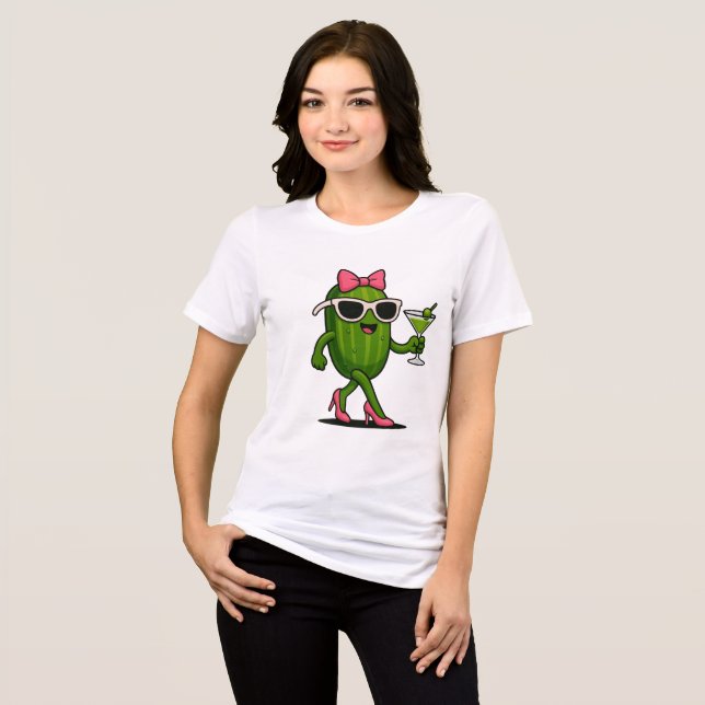 Ms. Cucumber Chic Tri-Blend Shirt (Vorderseite voll)