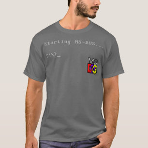 MS DOS Prompt Retro Computer Nerd Nostalgie T-Shirt