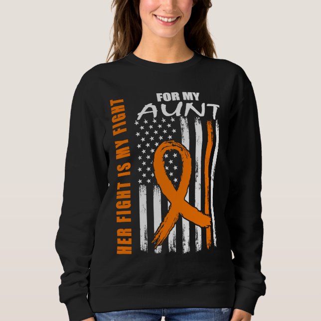 MS Family Fight Aunt Multiple Sclerosis American F Sweatshirt (Vorderseite)