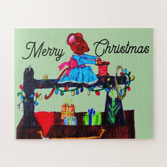 MS. MOUSE MAKES A SANTA HAT  (Horizontal)