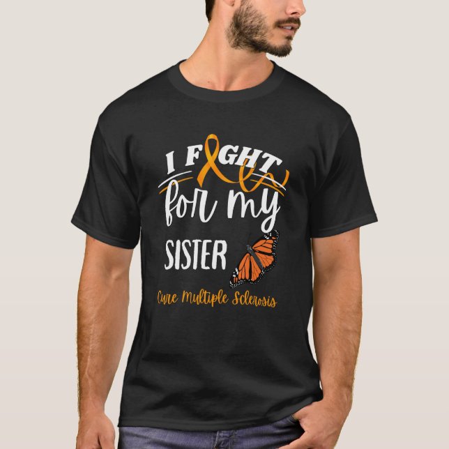 MS Multiple Sclerosis Awareness Cure MS Butterfly  T-Shirt (Vorderseite)