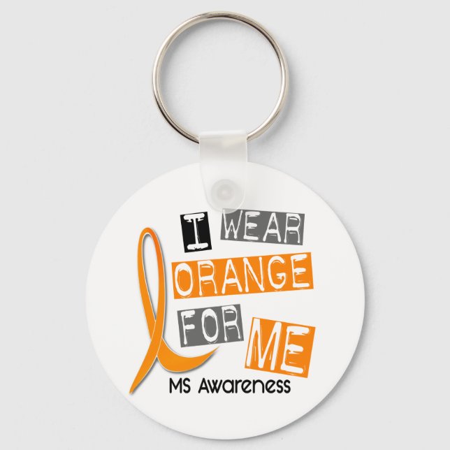 MS Multiple Sklerose I Wear Orange for ME 37 Schlüsselanhänger (Vorderseite)