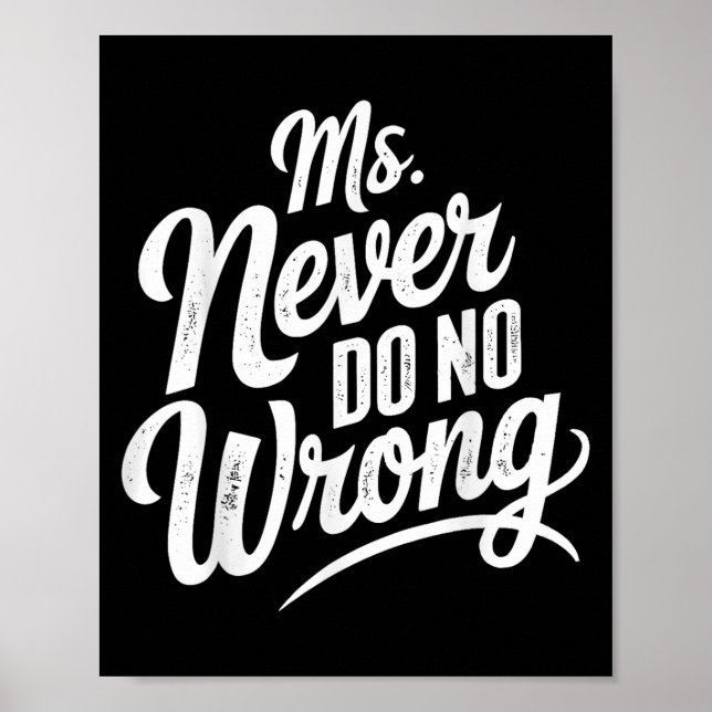 Ms Never Do No Wrong Country Western The Problem I Poster (Vorne)