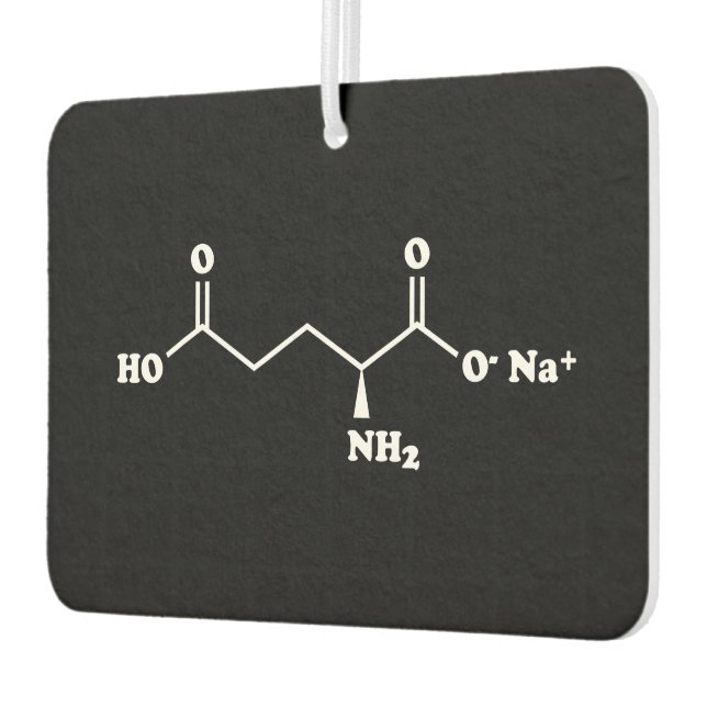 MSG MonoNatrium Glutamate Molecule Chemische Forme Autolufterfrischer (Links)
