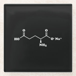 MSG MonoNatrium Glutamate Molecule Chemische Forme Glasuntersetzer