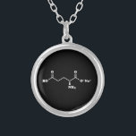 MSG MonoNatrium Glutamate Molecule Chemische Forme Versilberte Kette<br><div class="desc">MSG MonoNatrium Glutamate Molekulare ~ Chemische Skelettale Struktur-Formel Bio Compound. Globe Trotters ist auf die Idiosynkratische Bildsprache aus der ganzen Welt spezialisiert. Hier finden Sie einzigartige Grußkarten,  Postkarten,  Poster,  Mousepads und mehr.</div>