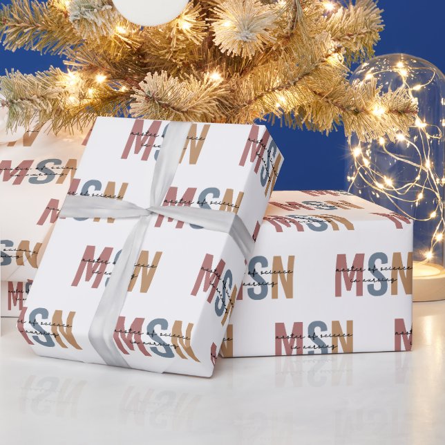 MSN Master of Science in Nursing Abschluss Geschenkpapier (Feiertage)