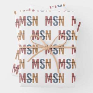 MSN Master of Science in Nursing Abschluss Geschenkpapier Set