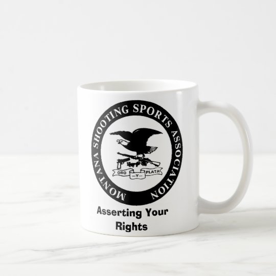 MSSA LOGO, Ihre Rechte erklärend Kaffeetasse