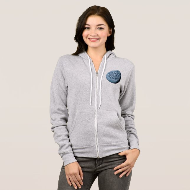 MST3K Moon Zip Hoodie (Athletische Heide) (Vorne ganz)