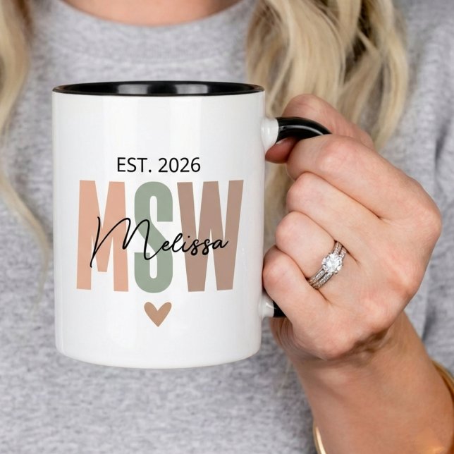 MSW-Abschlussgeschenk, Benutzerdefiniertes Master  Tasse (Von Creator hochgeladen)