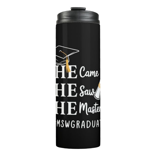 MSW Master-Abschluss Master of Social Work Absolve Thermosbecher (Vorderseite)