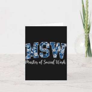 Msw Master of Social Work Abschluss Msw Absolvent  Karte