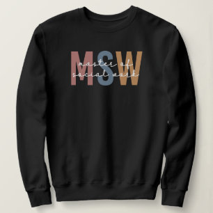 MSW Master of Social Work Retro Abschluss Sweatshirt