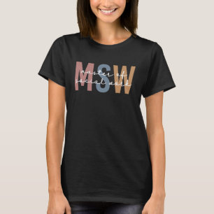 MSW Master of Social Work Retro Abschluss T-Shirt