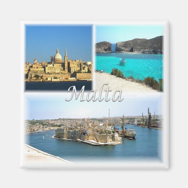 MT006 VALLETTA, Malta, Europa, Kühlschrank Magnet (Vorne)
