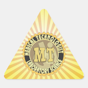 MT ABZEICHEN MEDICAL TECHNOLOGIST - LABOR DREIECKIGER AUFKLEBER