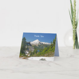 Mt Baker Alpenlandschaft und Blue Sky Foto Dankeskarte