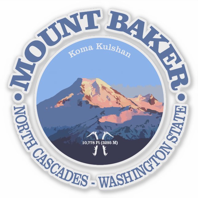Mt Baker Aufkleber (Vorderseite)