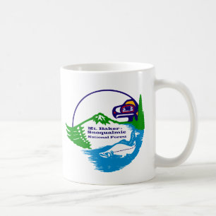 Mt Baker - Logo der Snoqualmie National Forest Kaffeetasse