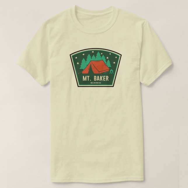 Mt. Baker Wilderness Washington Camping T-Shirt (Design vorne)