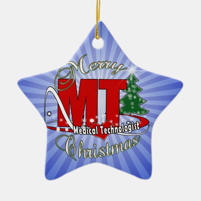 MT CHRISTMAS Medizintechnologe LABRADOR Keramik Ornament (Vorne)