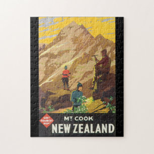 Mt Cook Neuseeland Vintage-Reiseposter