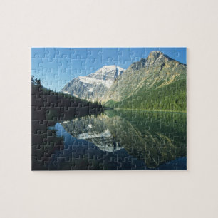 Mt Edith Cavell in Cavell Lake, Jasper National