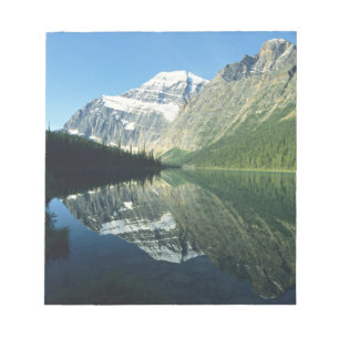 Mt Edith Cavell in Cavell Lake, Jasper National Notizblock