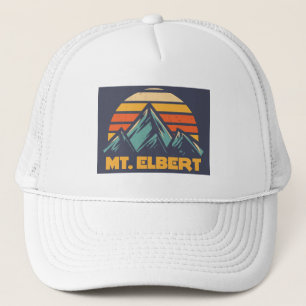 Mt. Elbert Colorado Retro Türkis Truckerkappe