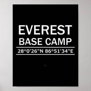 Mt Everest Basislager Koordinaten Poster