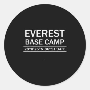 Mt Everest Basislager Koordinaten Runder Aufkleber