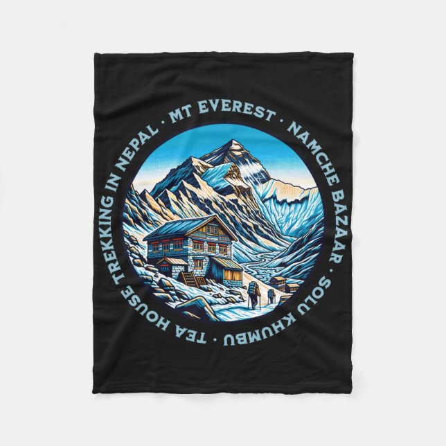 Mt Everest Namche Bazaar Tea House Trekking Nepal  Fleecedecke (Vorderseite)
