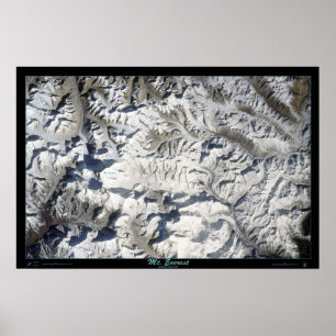 Mt Everest vom Space-Shuttle-Satellitenposter Poster